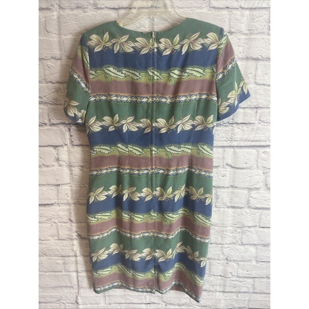 Adrianna Papell Women's Vintage 90s 100% Silk Cottagecore  Dress Size 14 - Picture 4 of 14
